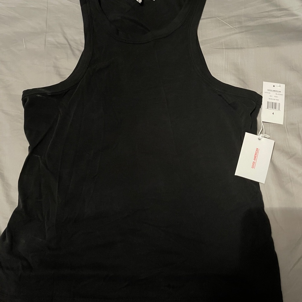 Good American black crop top